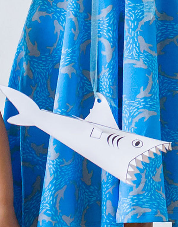 princess awesome shark dress Adult Chomping Grounds Shark Reef Super Twirler Dress with Pockets 24-26