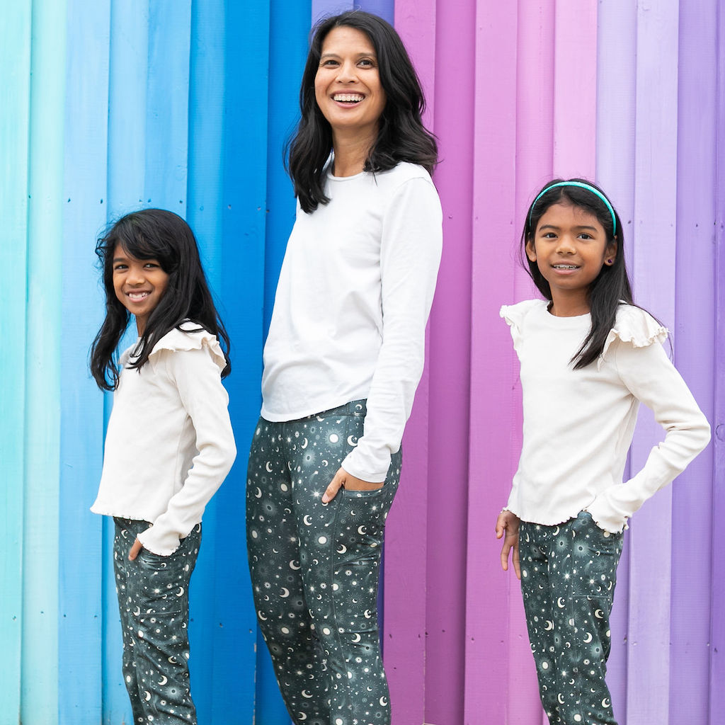 "Space Case" Celestial Starbursts Leggings with Pockets
