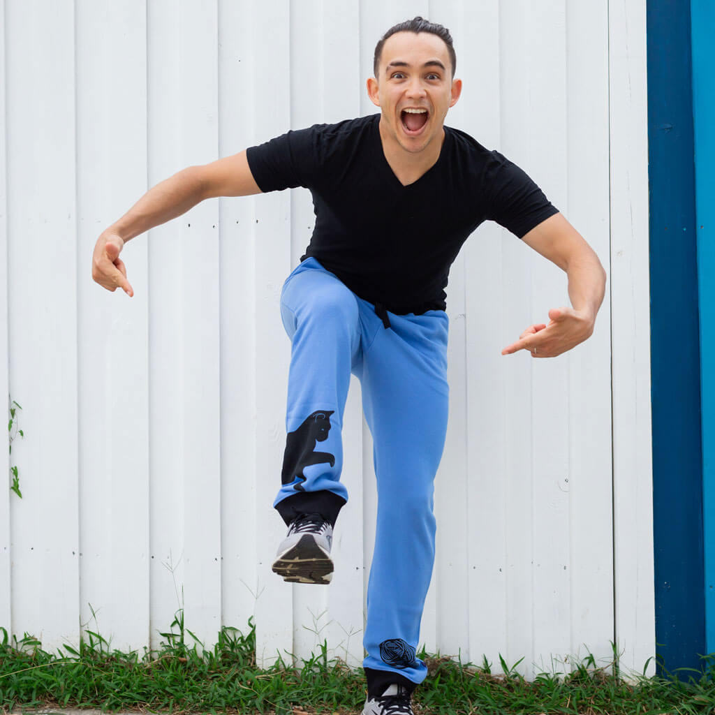 Adult Cat and Yarn Fuzzy Fleece Joggers with Pockets
