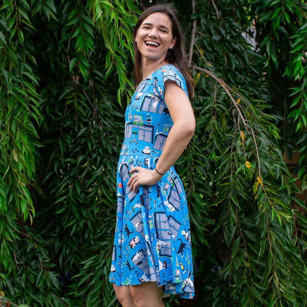 Adult "CATalyst" Lab Disasters Super Twirler Dress with Pockets