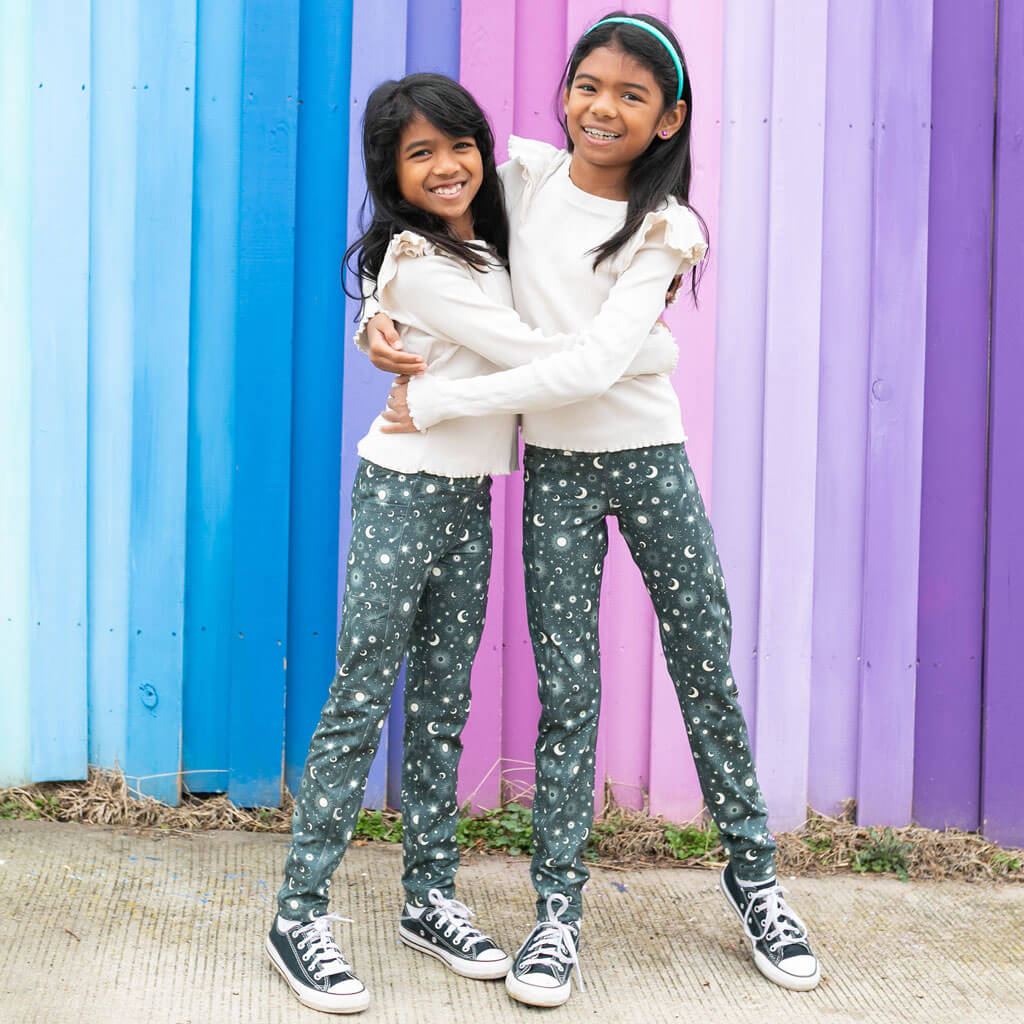 "Space Case" Celestial Starbursts Leggings with Pockets