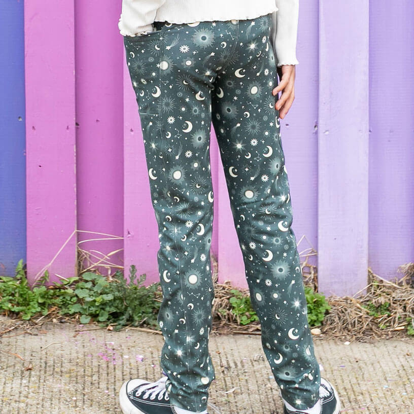 "Space Case" Celestial Starbursts Leggings with Pockets