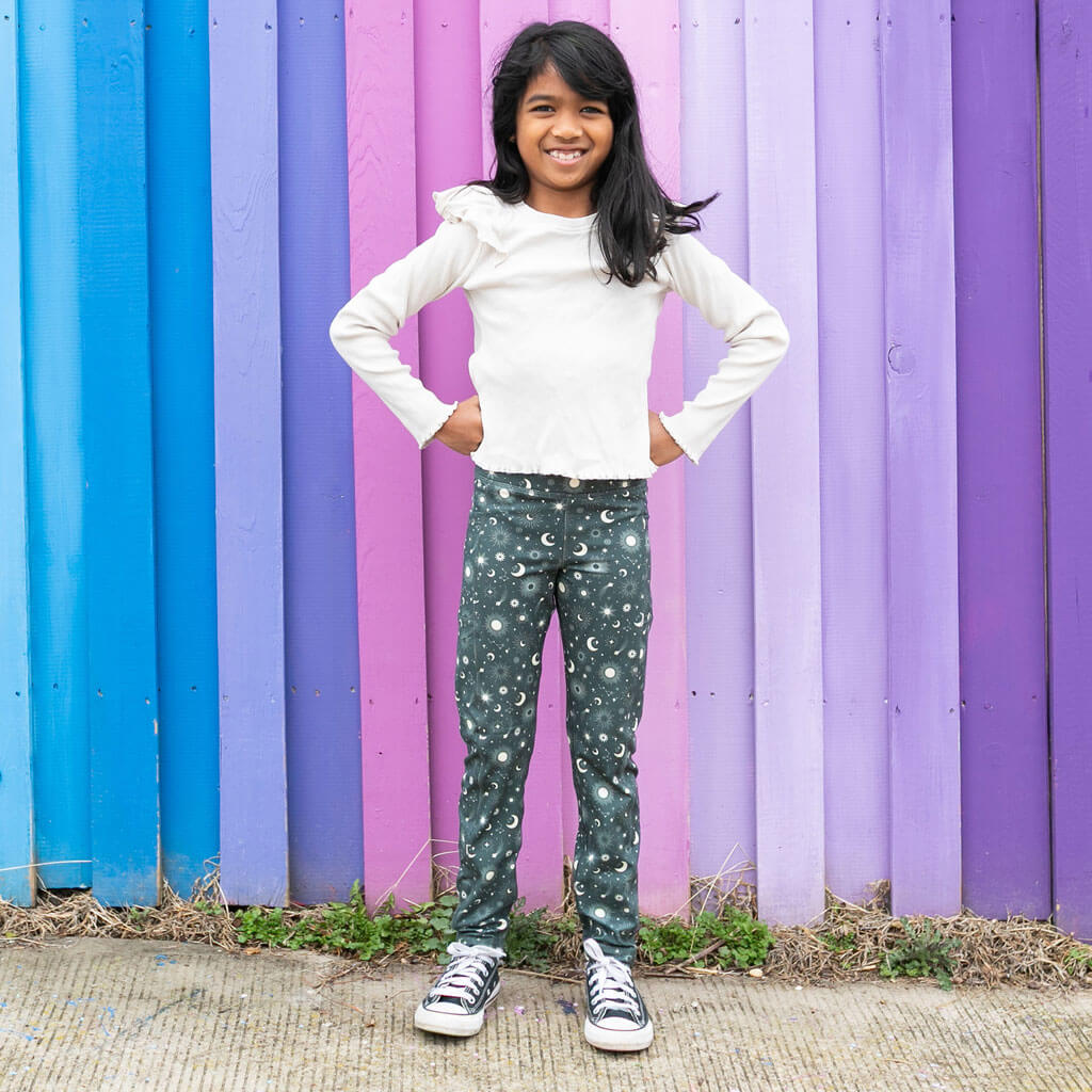 "Space Case" Celestial Starbursts Leggings with Pockets