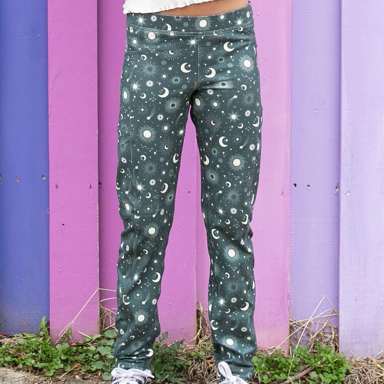 "Space Case" Celestial Starbursts Leggings with Pockets