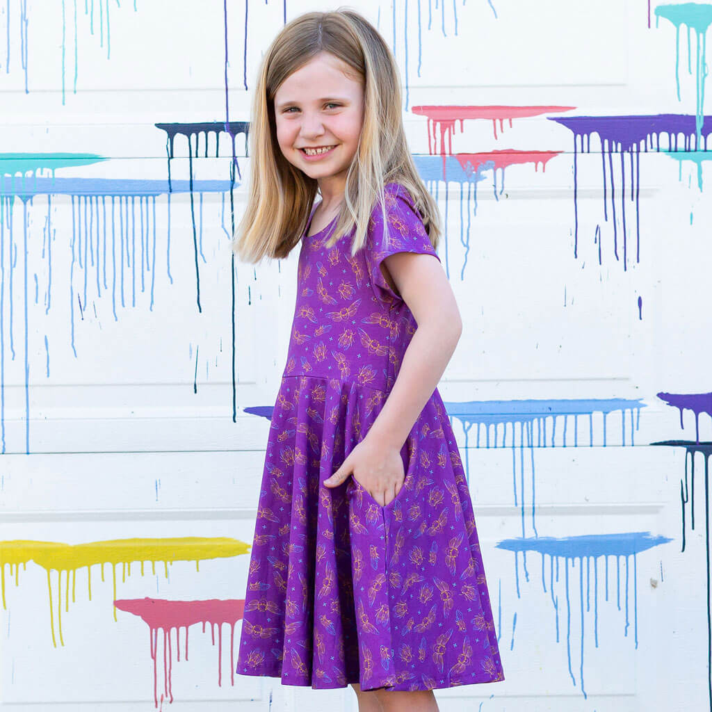 "Emergence" Cicadas Super Twirler Dress with Pockets
