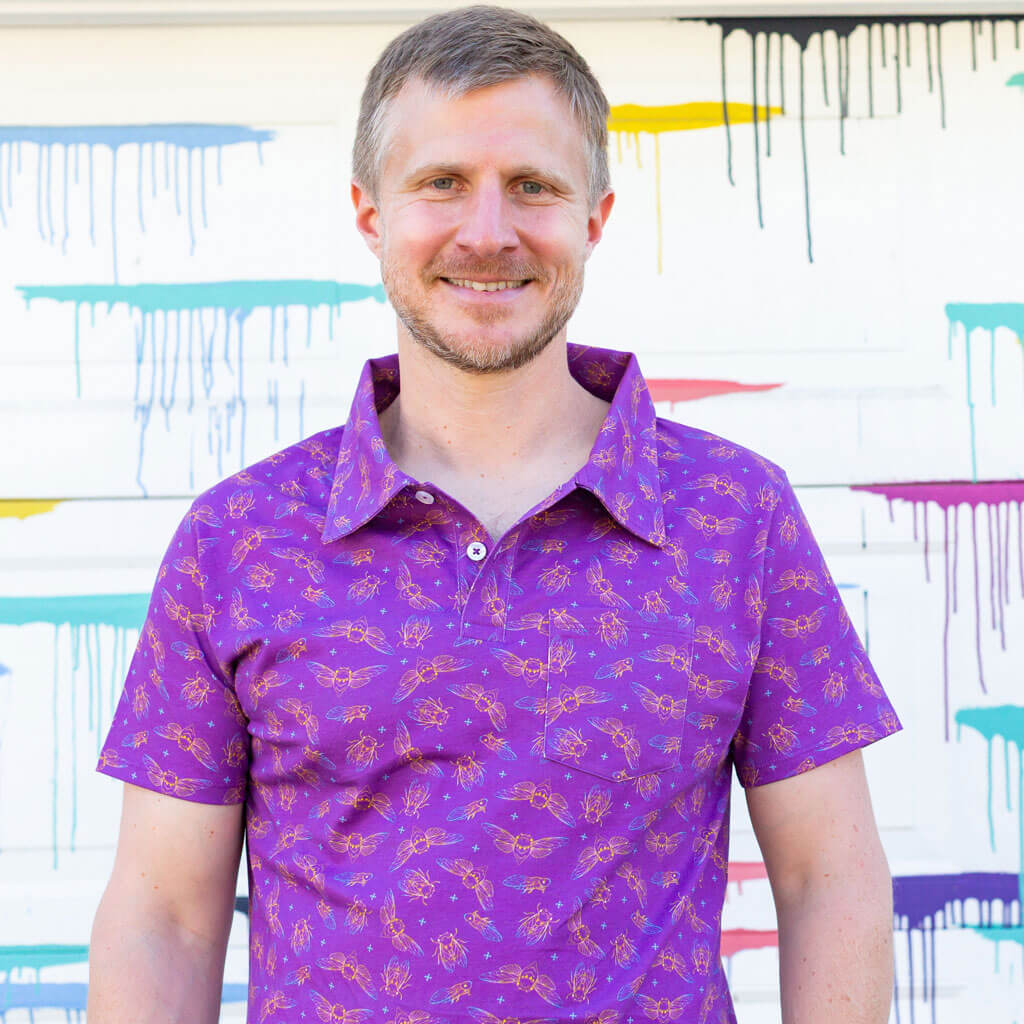 Adult "Emergence" Cicadas Short Sleeve Polo Shirt