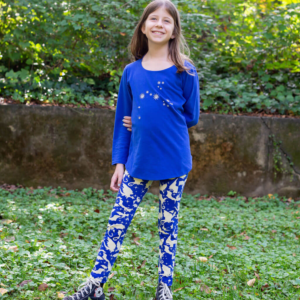 Dragons and Stars Leggings with Pockets