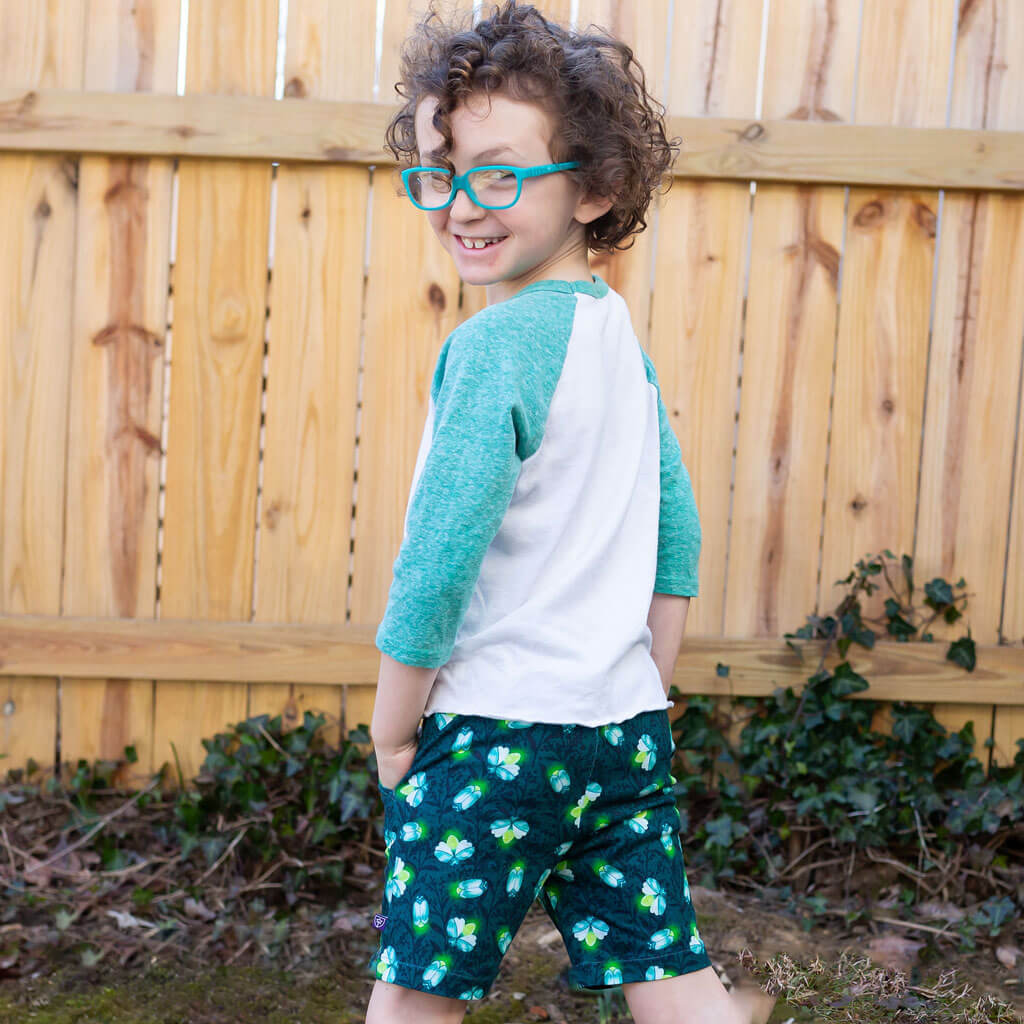 "Gotta Catch Em All" Fireflies Drawstring Shorts with Pockets