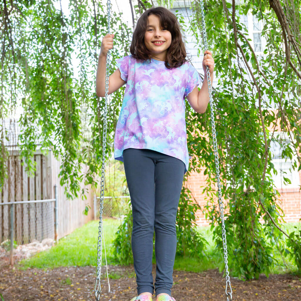 Galaxy Dragons Flutter Short Sleeve Shirt