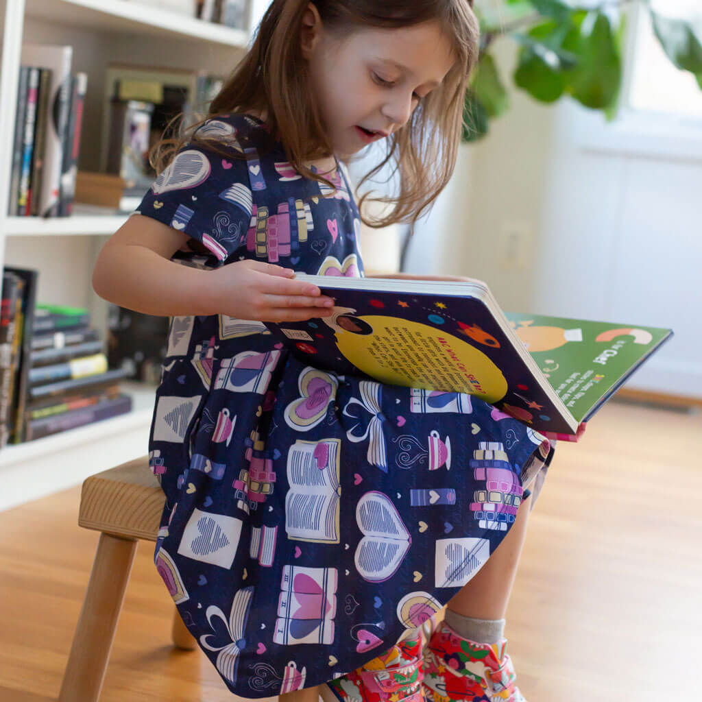 "Love Letters" Books Super Twirler Dress with Pockets