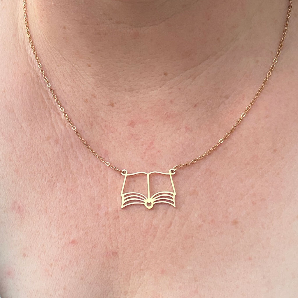 Open Book Necklace