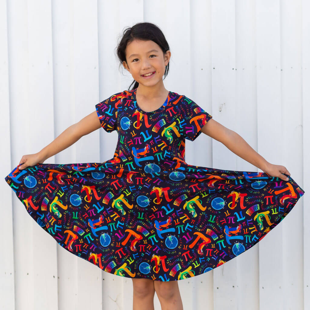 Pi Day in the Year of the Dragon Super Twirler Dress with Pockets