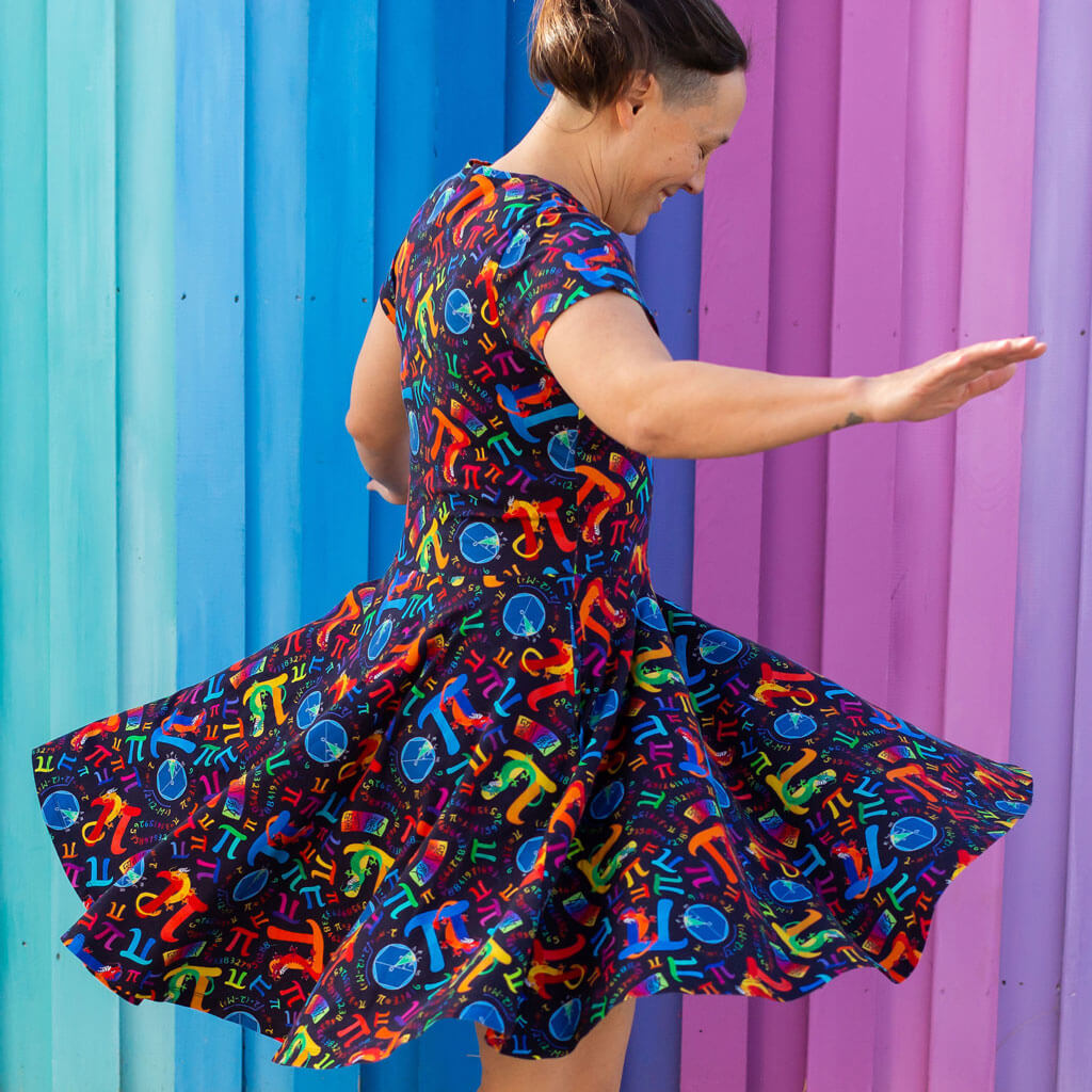 Adult Pi Day in the Year of the Dragon Super Twirler Dress with Pockets