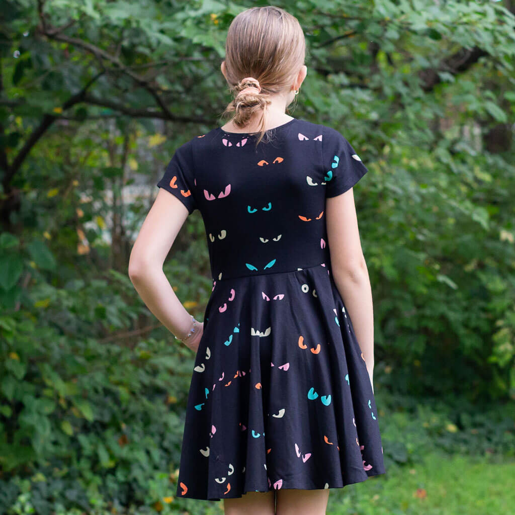 "Jeepers Creepers" Spooky Eyes Super Twirler Dress with Pockets