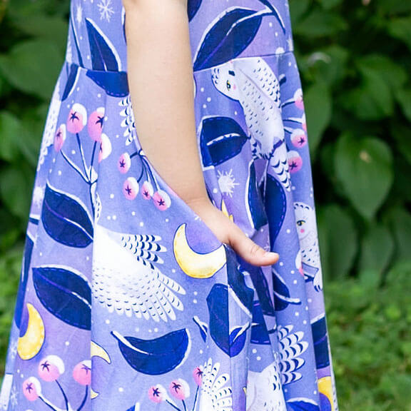 "Hoot Couture" Snowy Owls Super Twirler Dress with Pockets