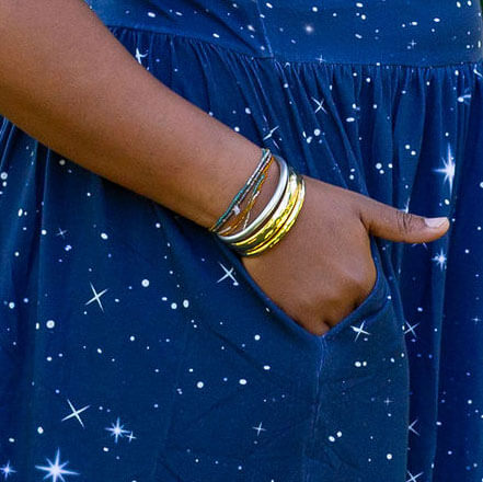 Adult "Beyond the Vale" Starry Mountains Cap Sleeve Maxi Dress With Pockets