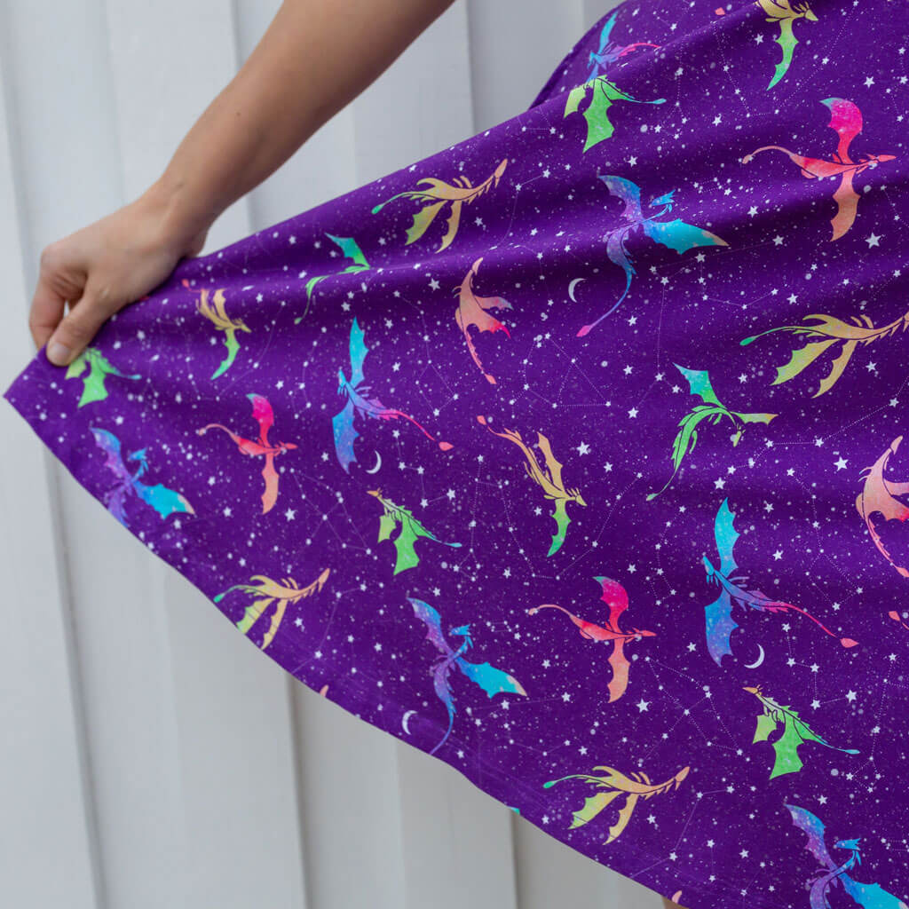 Adult "Star Fire" Stellar Dragons Sleeveless Dress with Pockets