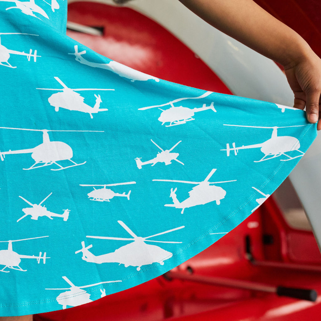 Helicopters Skater Play Dress with Pockets