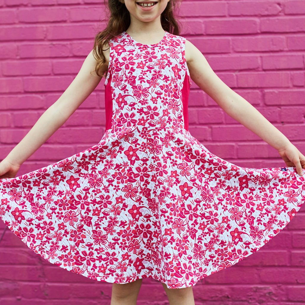 Super Secret Hidden Ninja Skater Play Dress with Pockets