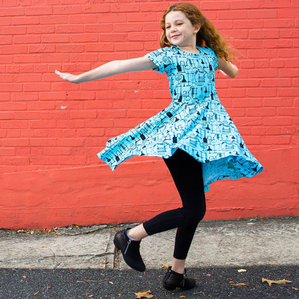 "Cause a Reaction" Chemistry Lab Short Sleeve Super Twirler Dress