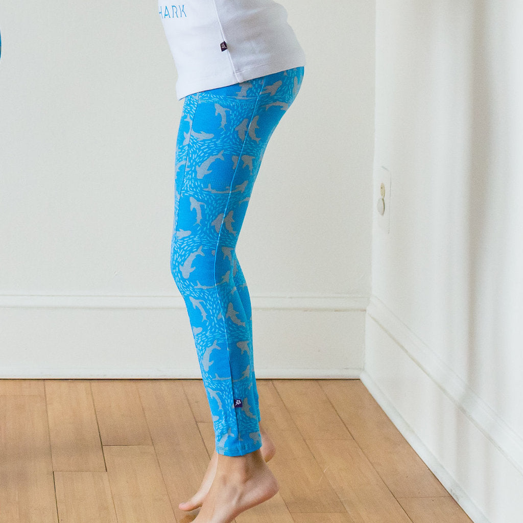 “Fiercely Jaw-some” Shark Leggings with Pockets