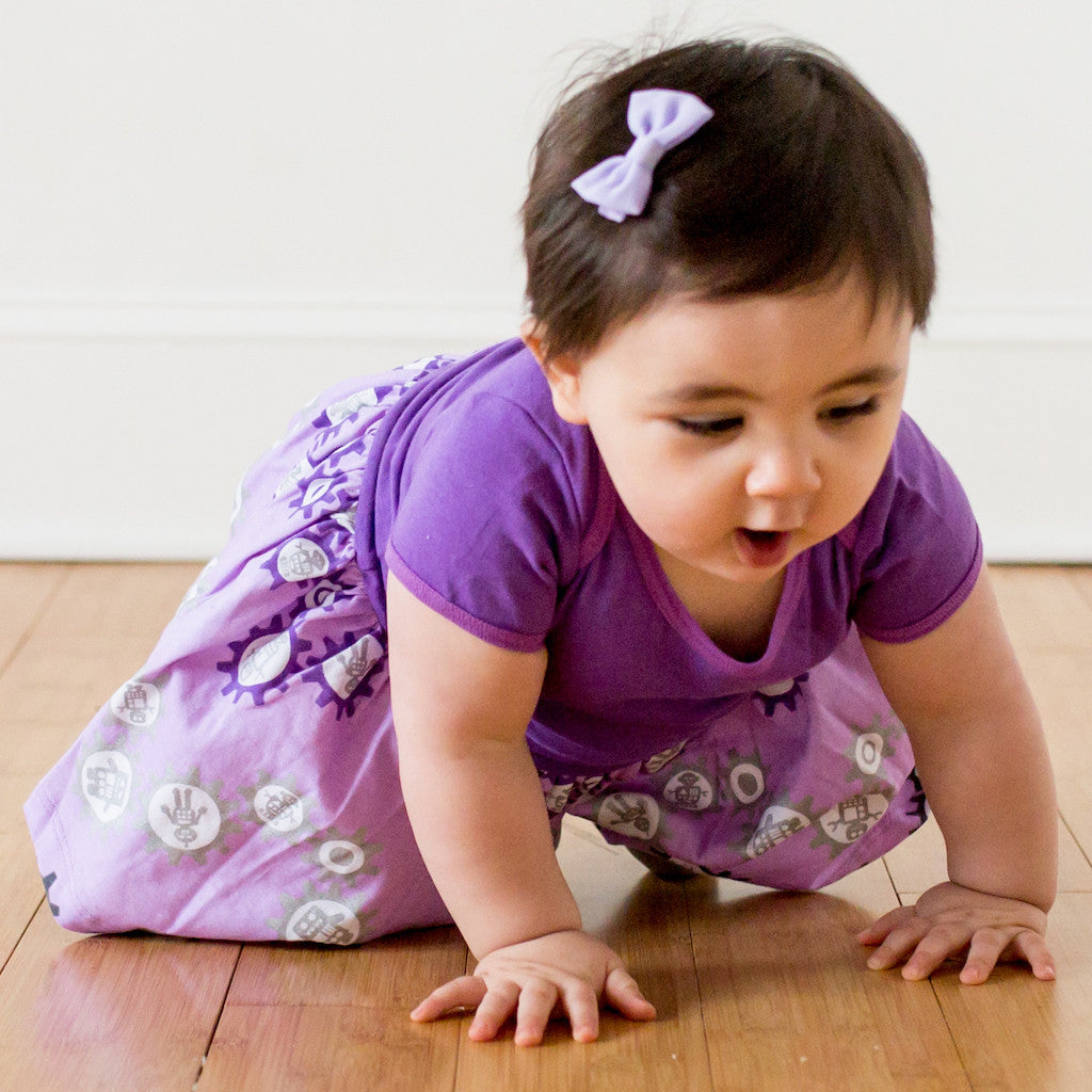 "Sparklebots" Robots Snapsuit Dress