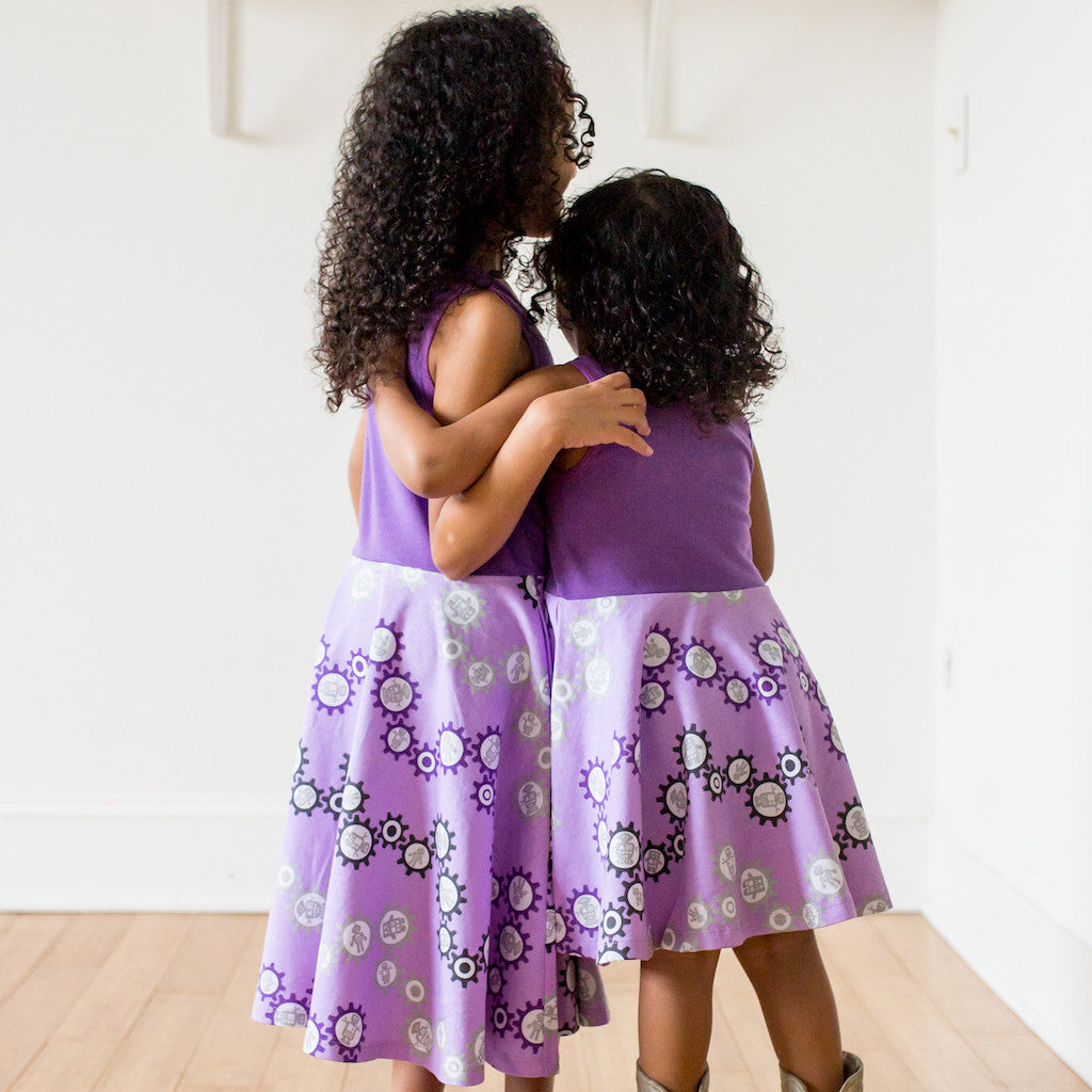 "SparkleBots" Robots Twirly Play Dress