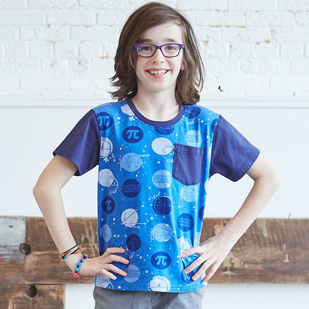 "Blueberry Pi" Math Dots Short Sleeve Pocket Tee