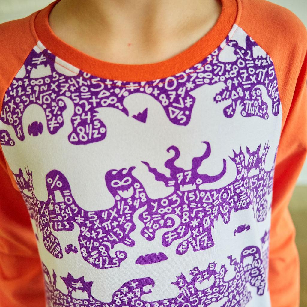Math Monsters Long Sleeve Raglan Shirt
