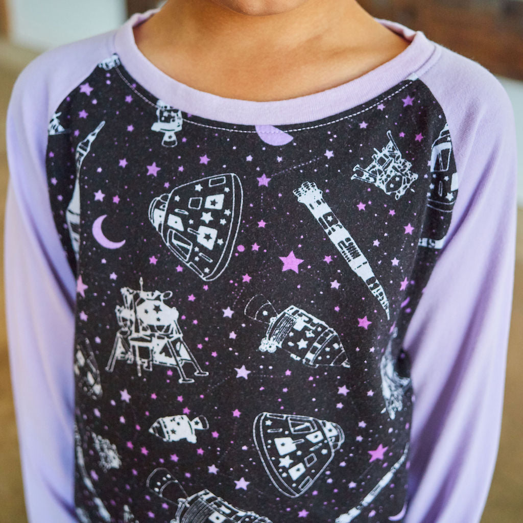 Moon Landing Long Sleeve Raglan Shirt