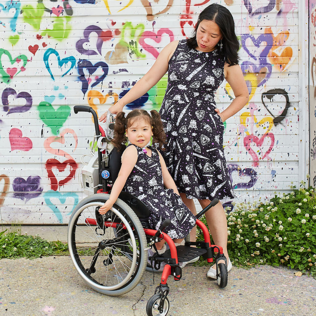 “One Small Step” Moon Landing Knee-Length Stretchy Sleeveless Play Dress with Pockets