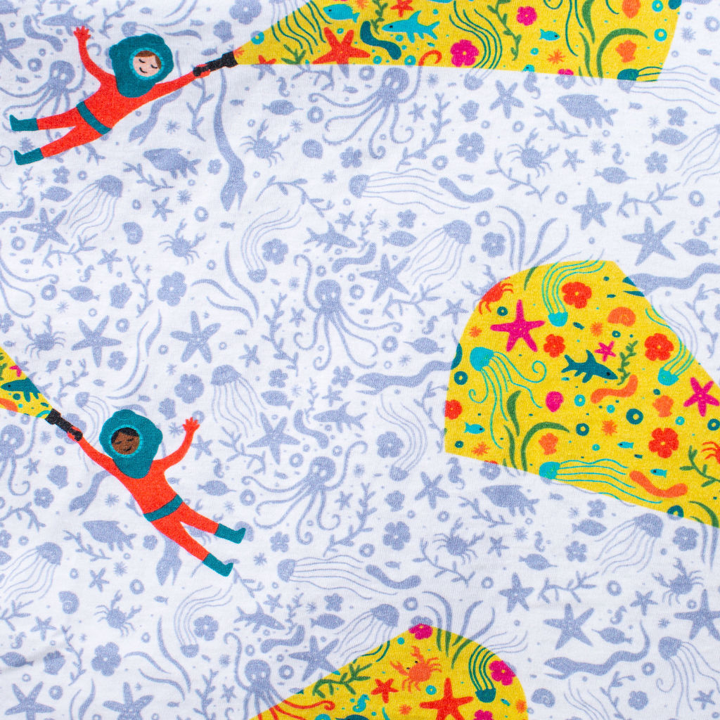 "Sea Her Shine" Ocean Explorer Short Sleeve Super Twirler Dress