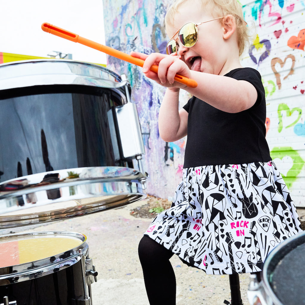 "Treblemaker" Rock Guitars Infant Snapsuit Dress
