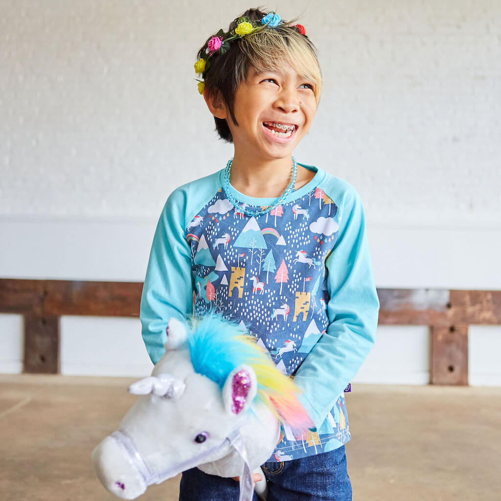 Unicorn Adventures Long Sleeve Raglan Shirt