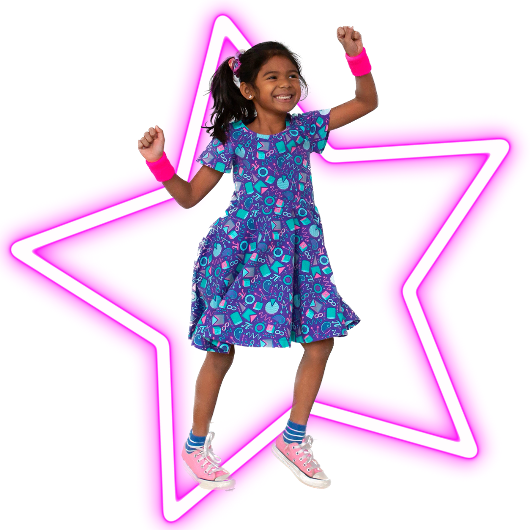 "Saved by the Pi" Totally 80s Math Super Twirler Dress with Pockets