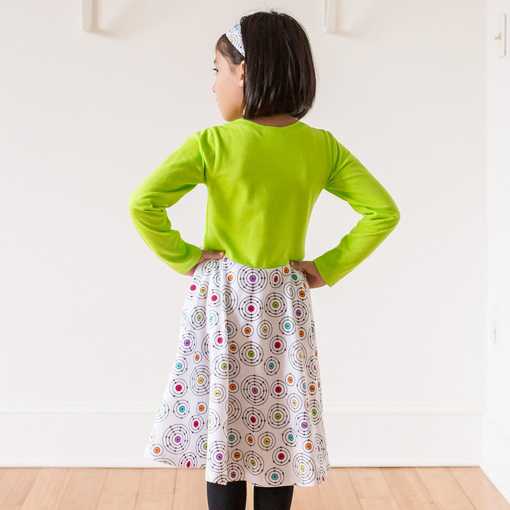 "Shell Game" Atomic Shells Twirly Play Dress with Long Sleeves - Princess Awesome - 4