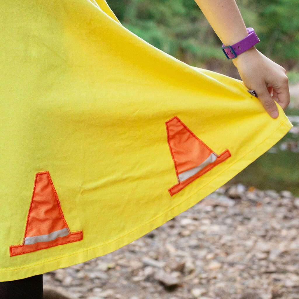 Big Bulldozer Ballerina Style Short Sleeve Dress with Pockets