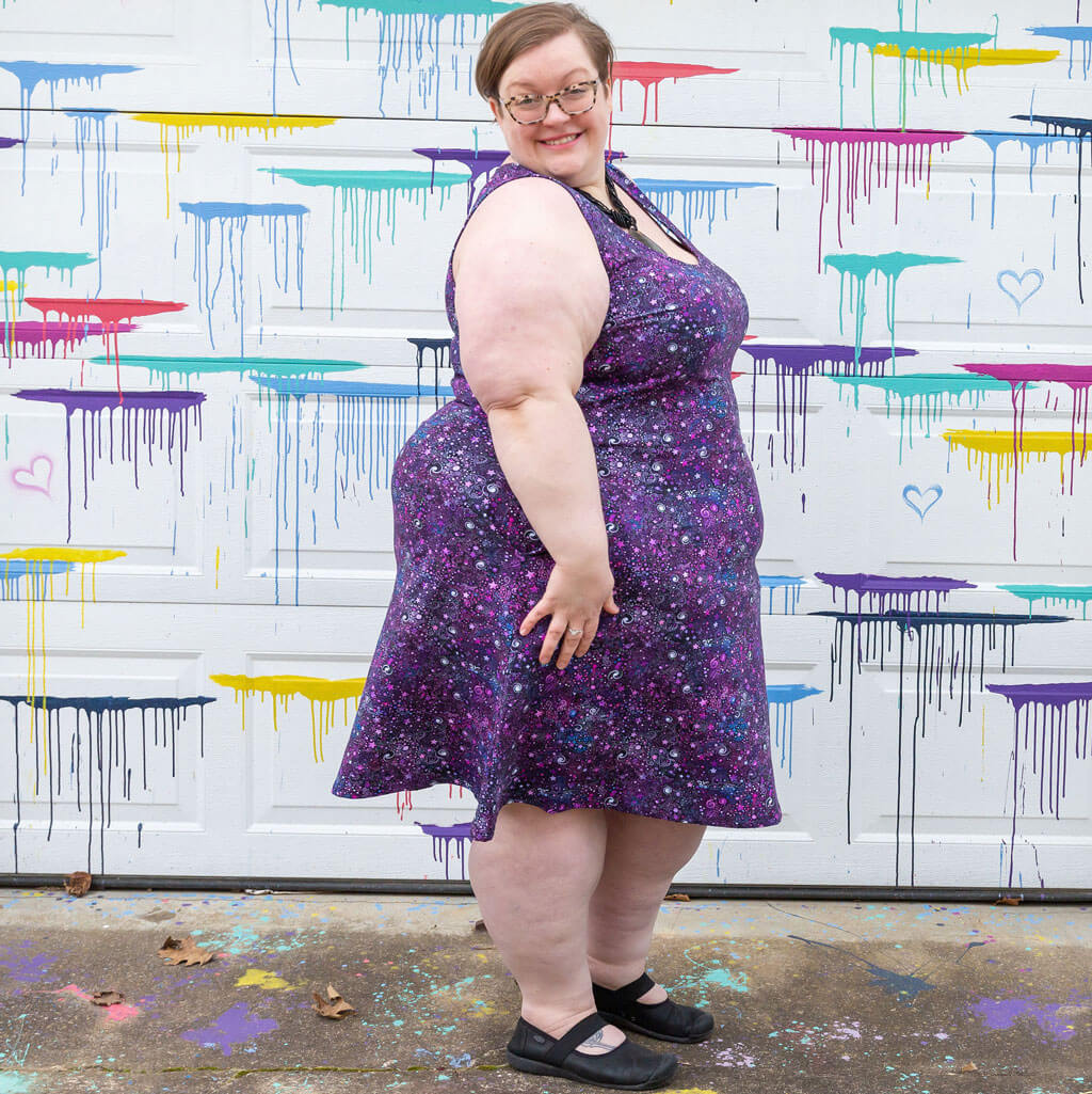 Adult Deep Field Galaxies Sleeveless Dress with Pockets