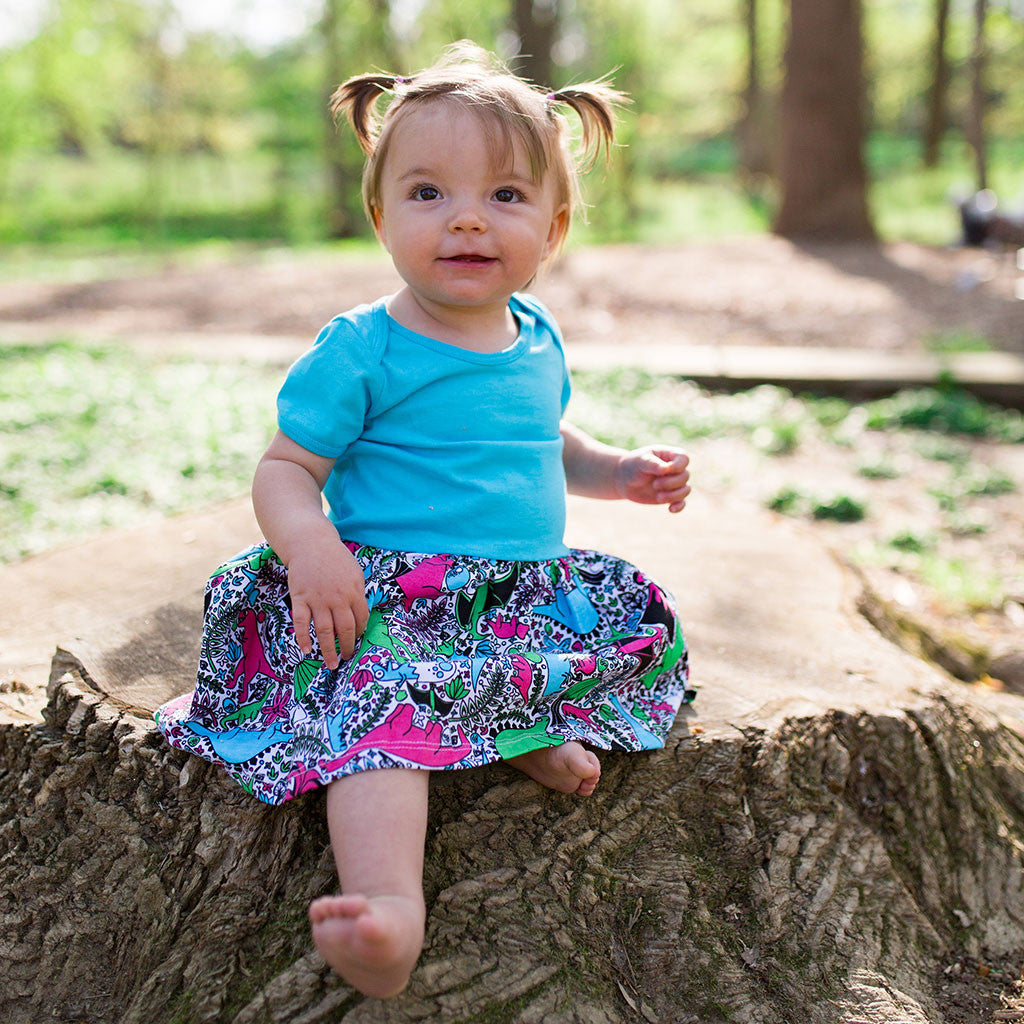 "She-Rex" Dinosaur Snapsuit Dress