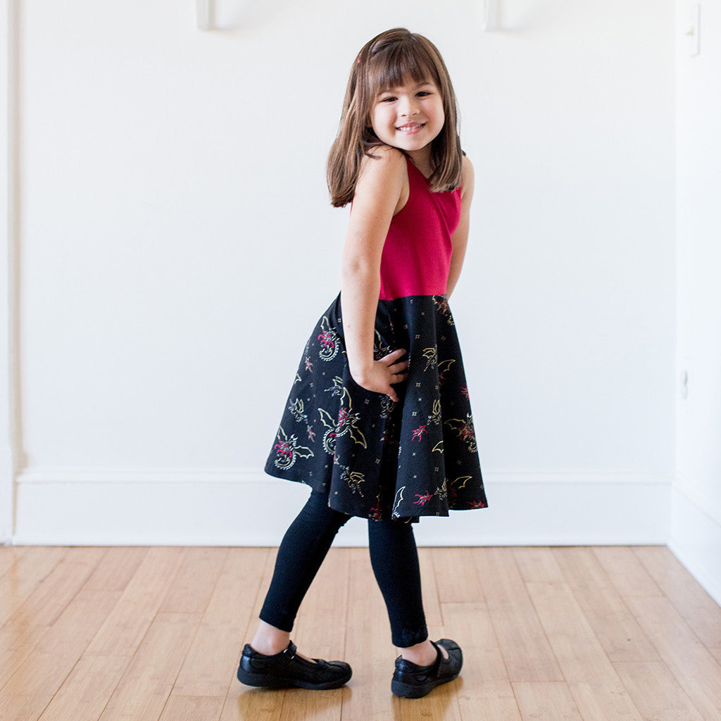 "Fire Flight" Dragons Twirly Play Dress with Pockets - Princess Awesome - 1