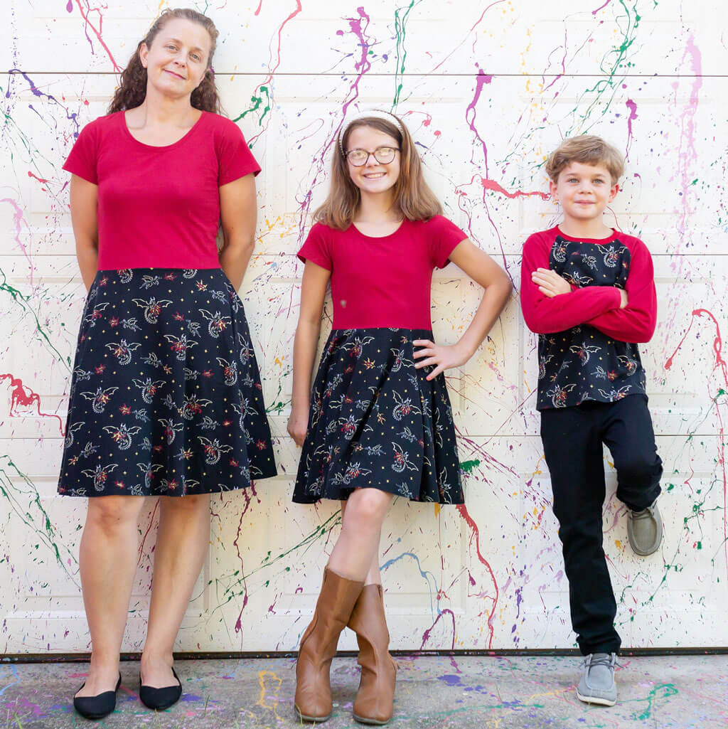 "Fire Flight" Dragons Super Twirler Dress with Pockets