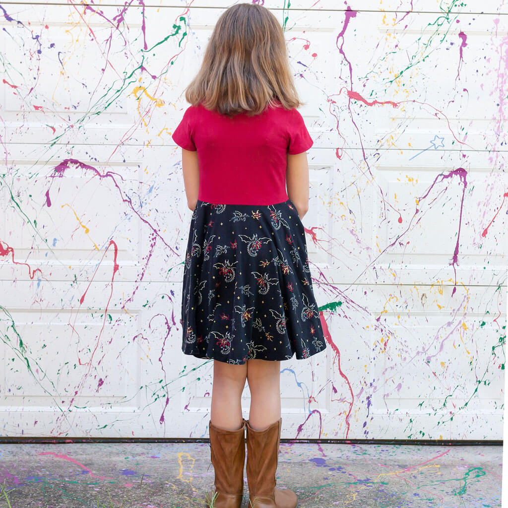 "Fire Flight" Dragons Super Twirler Dress with Pockets