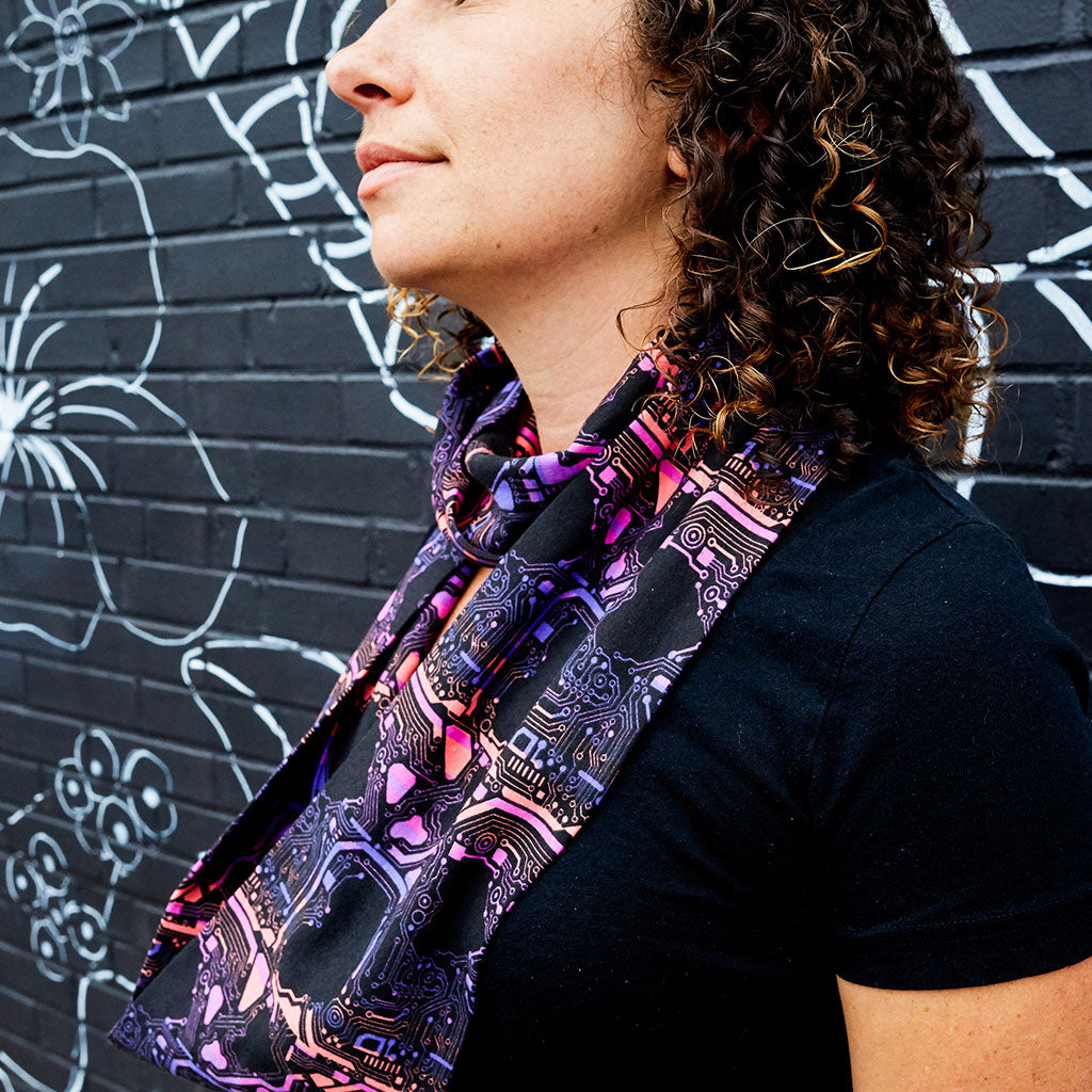"Heart-wired" Heart Circuits Infinity Scarf