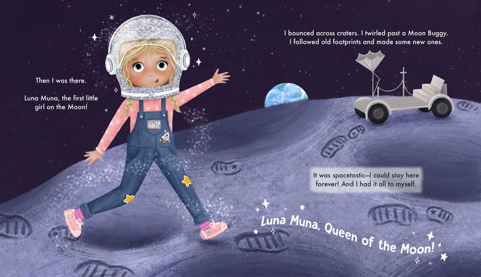 "Future Astronaut" Glitter Helmet Shirt with Long Sleeves