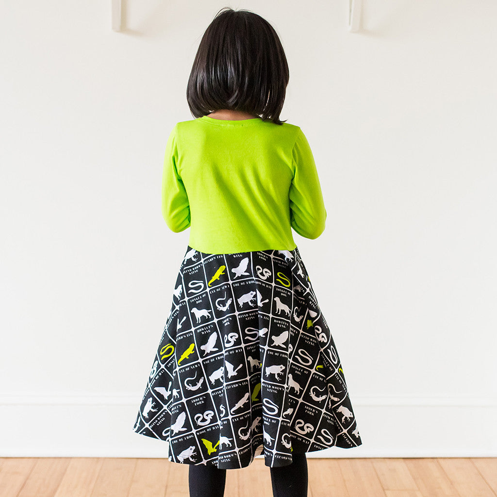 "Wickedly Brew-tiful" Witches' Brew Twirly Play Dress with Long Sleeves - Princess Awesome - 4