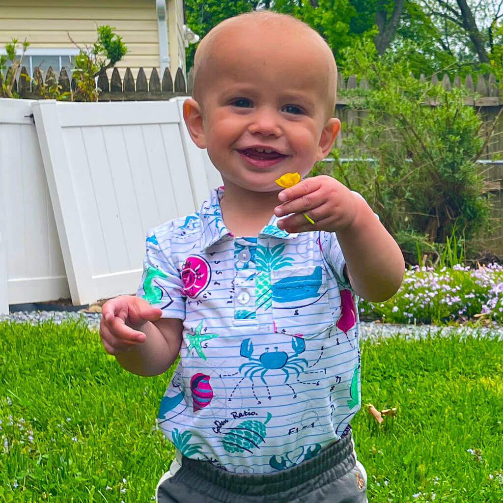 "Fibonacci Summer" Math in Nature Infant Polo Shirt with Snapsuit