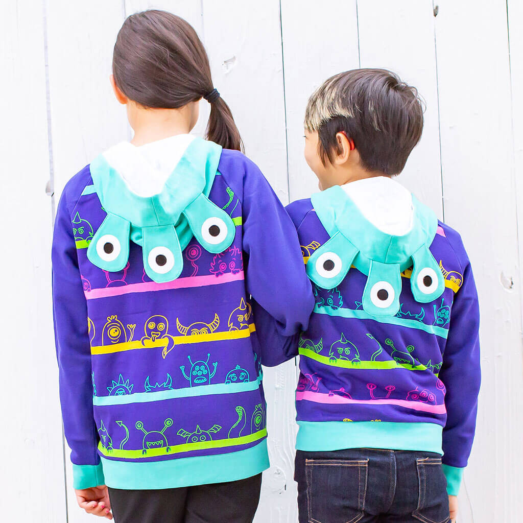 Happy Little Monsters French Terry Pocket Hoodie