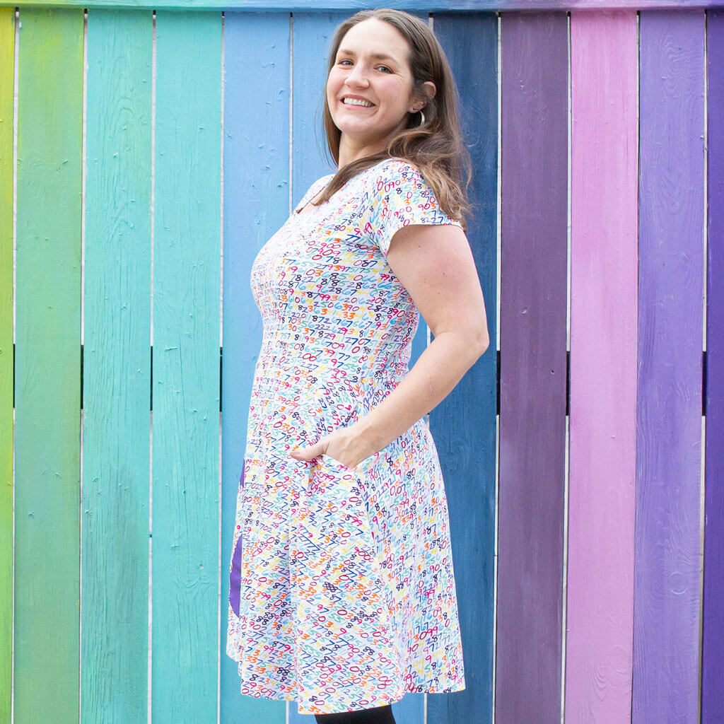 Adult Pi Digits A-Line Dress with Pockets