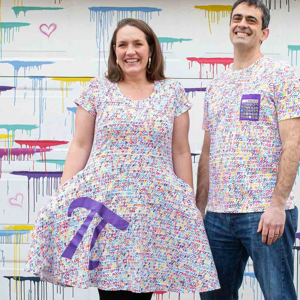 Adult Pi Digits A-Line Dress with Pockets