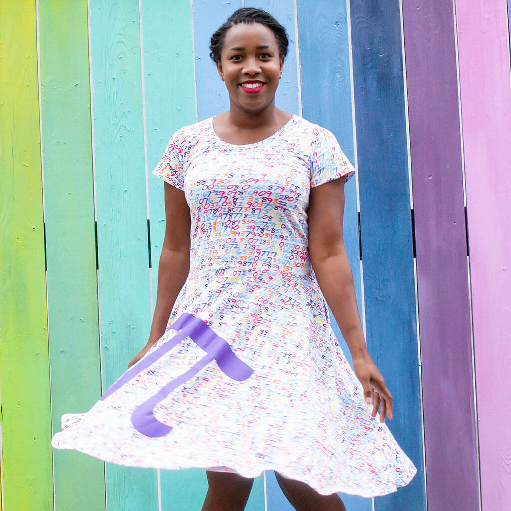 Adult Pi Digits A-Line Dress with Pockets